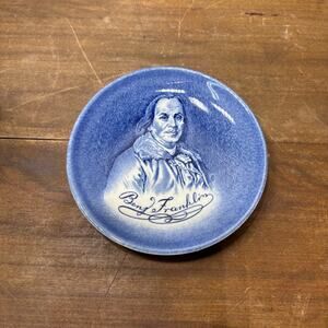 Enoch Wedgwood Benjamin Franklin Porcelain Coaster